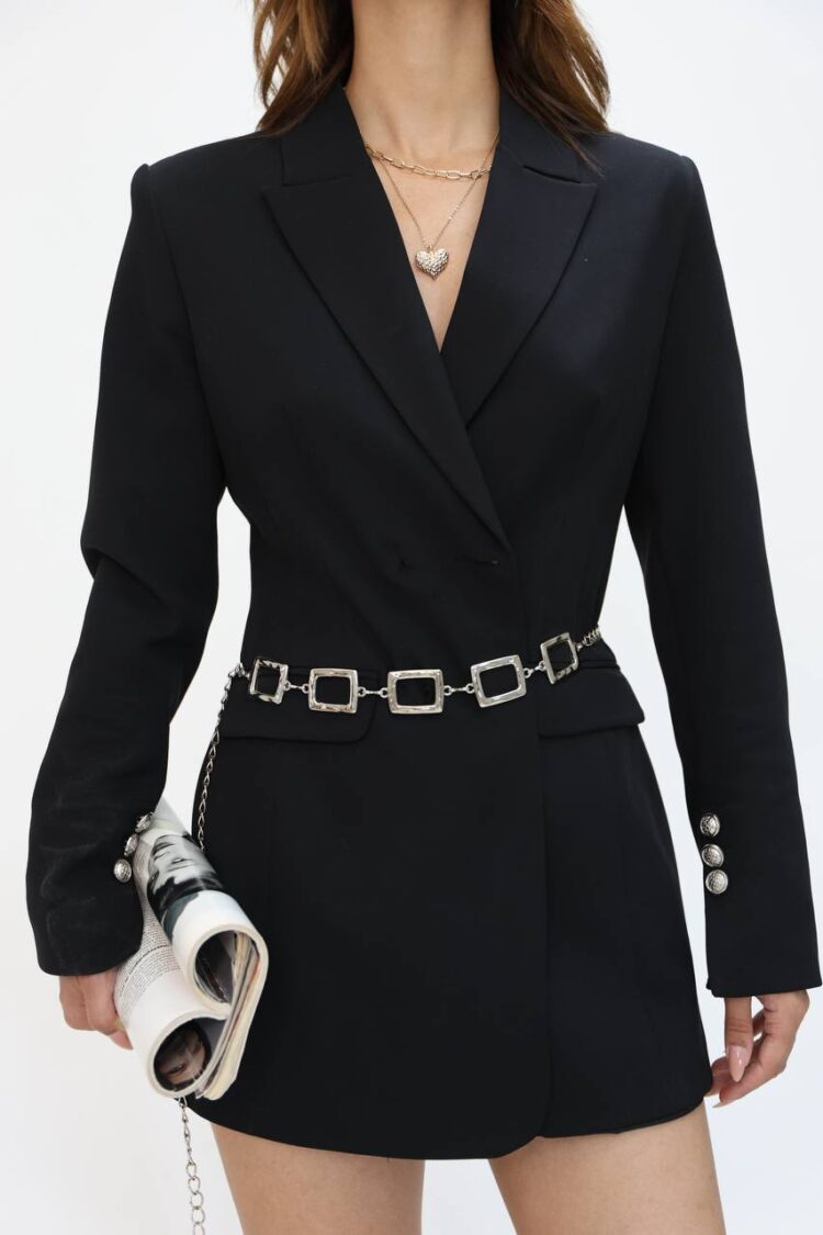 Square Design Chain Shirt Jacket Dress Pants Belt - Brand: Fiori - Women & Kids, Baby Clothes Wholesale - TheBS Women