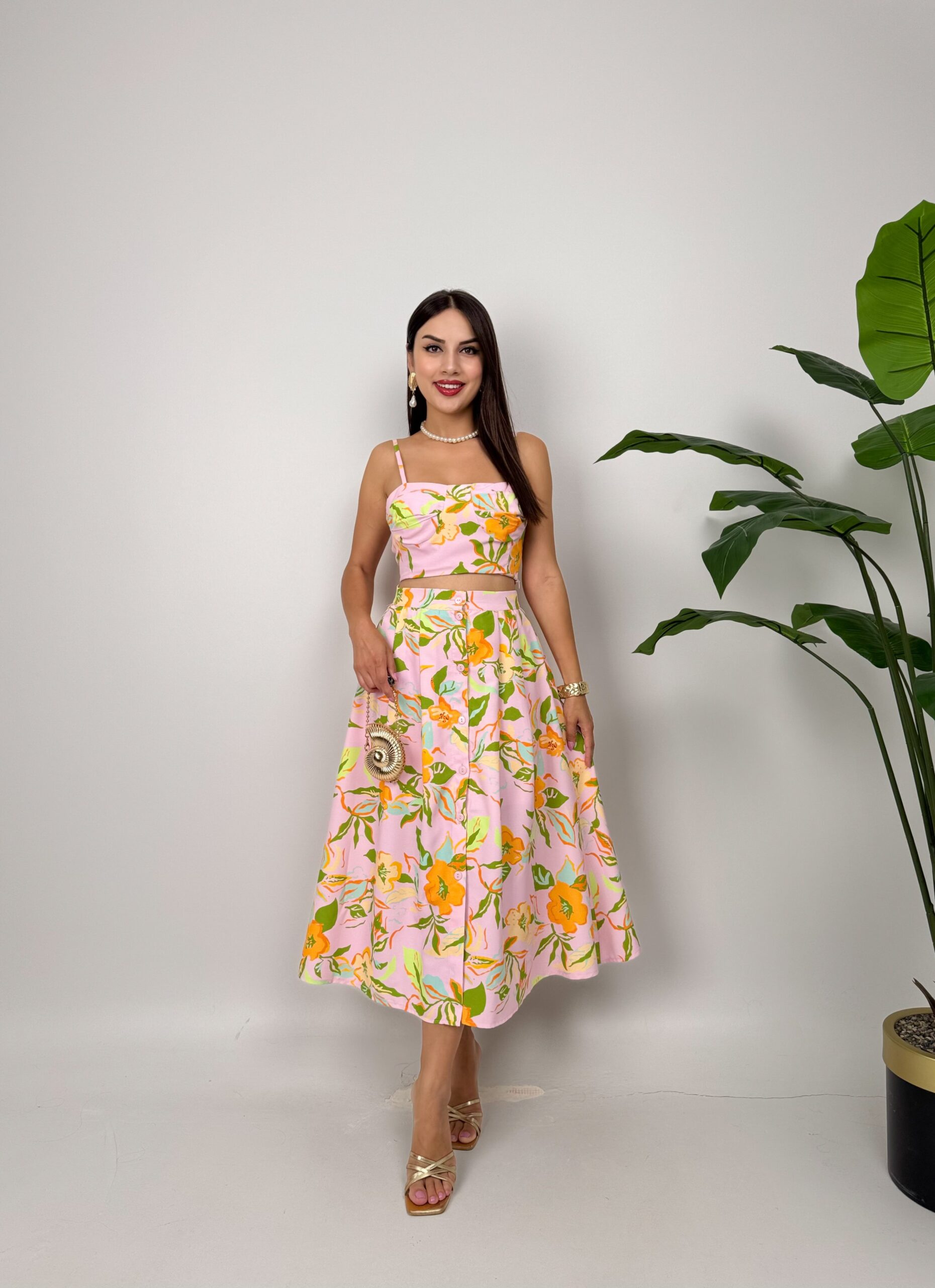 Corset Dress With Floral Pattern - Brand: Miss Janell - Women & Kids, Baby Clothes Wholesale - TheBS Women