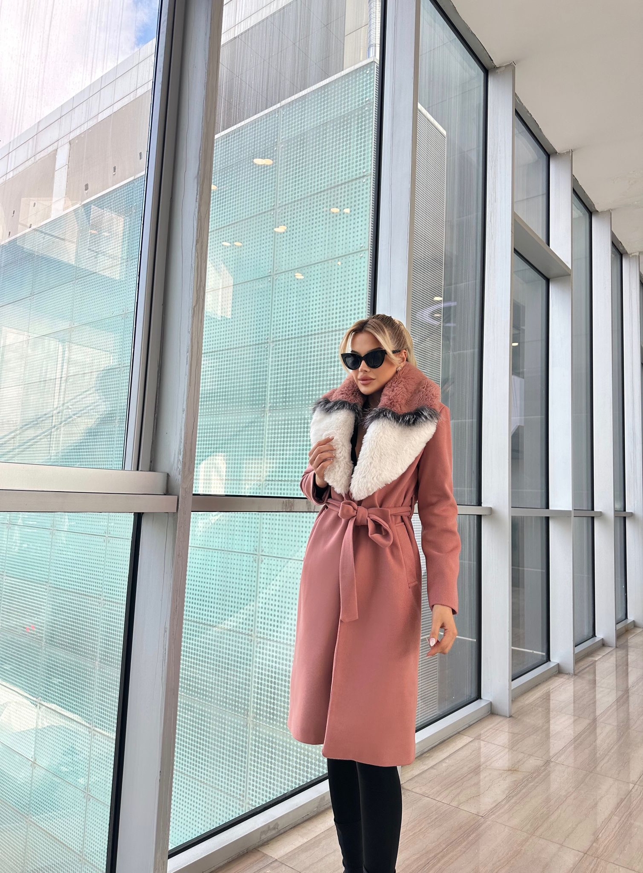 Pink Elegant Long Wrapover Coat - Brand: My Jest Fashion - Women & Kids, Baby Clothes Wholesale - TheBS Women