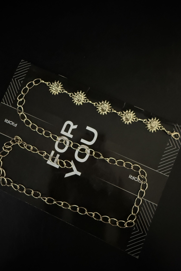 Gold Chain Detailed Women's Belt - Brand: Fiori - Women & Kids, Baby Clothes Wholesale - TheBS Women