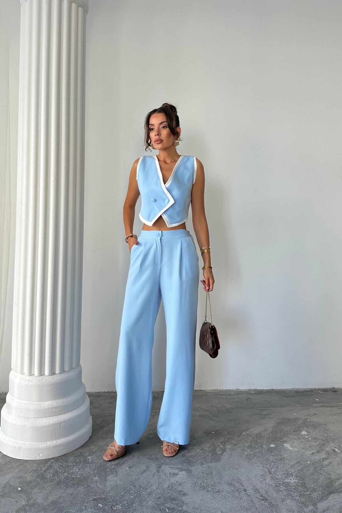 Elegant Wide Leg Tuxedo Set - Brand: Ello - Women & Kids, Baby Clothes Wholesale - TheBS Women