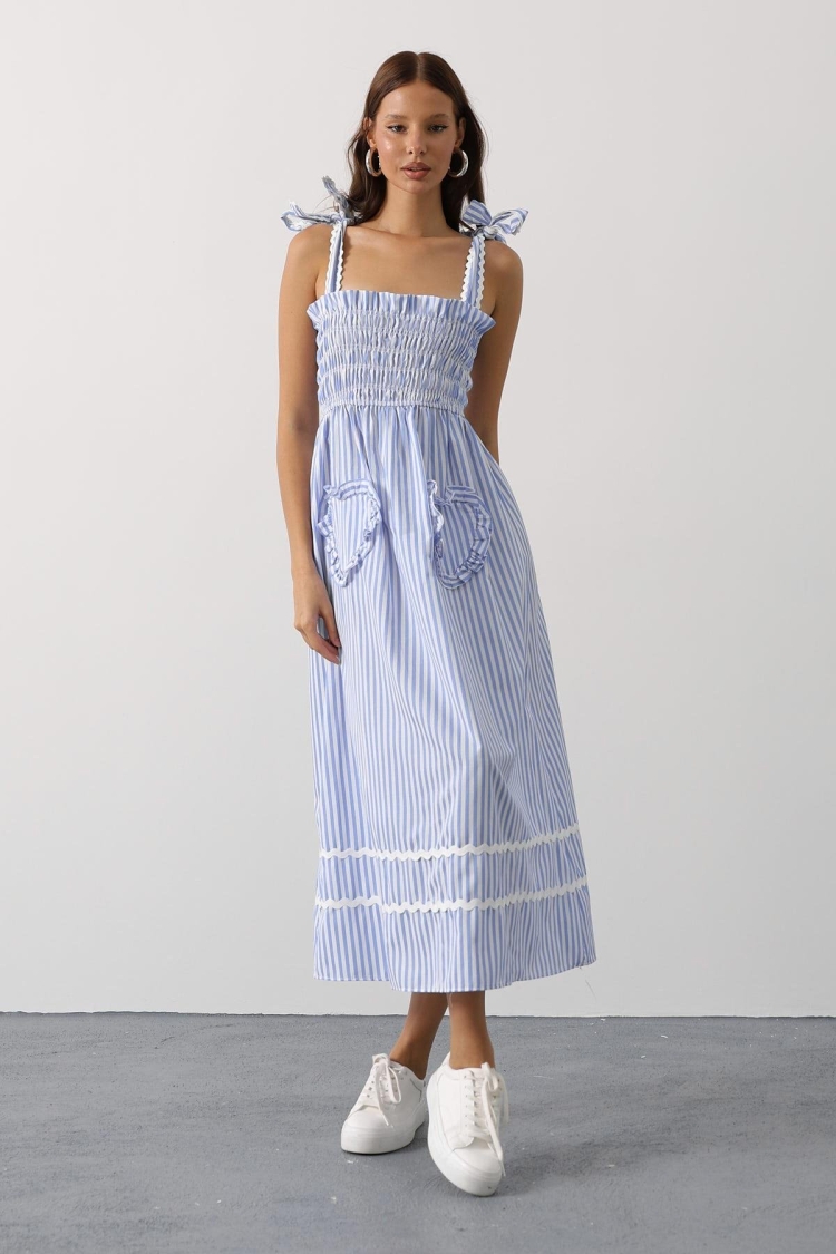 Casual Cute Preppy A-Line Dress - Brand: Reyon - Women & Kids, Baby Clothes Wholesale - TheBS Women