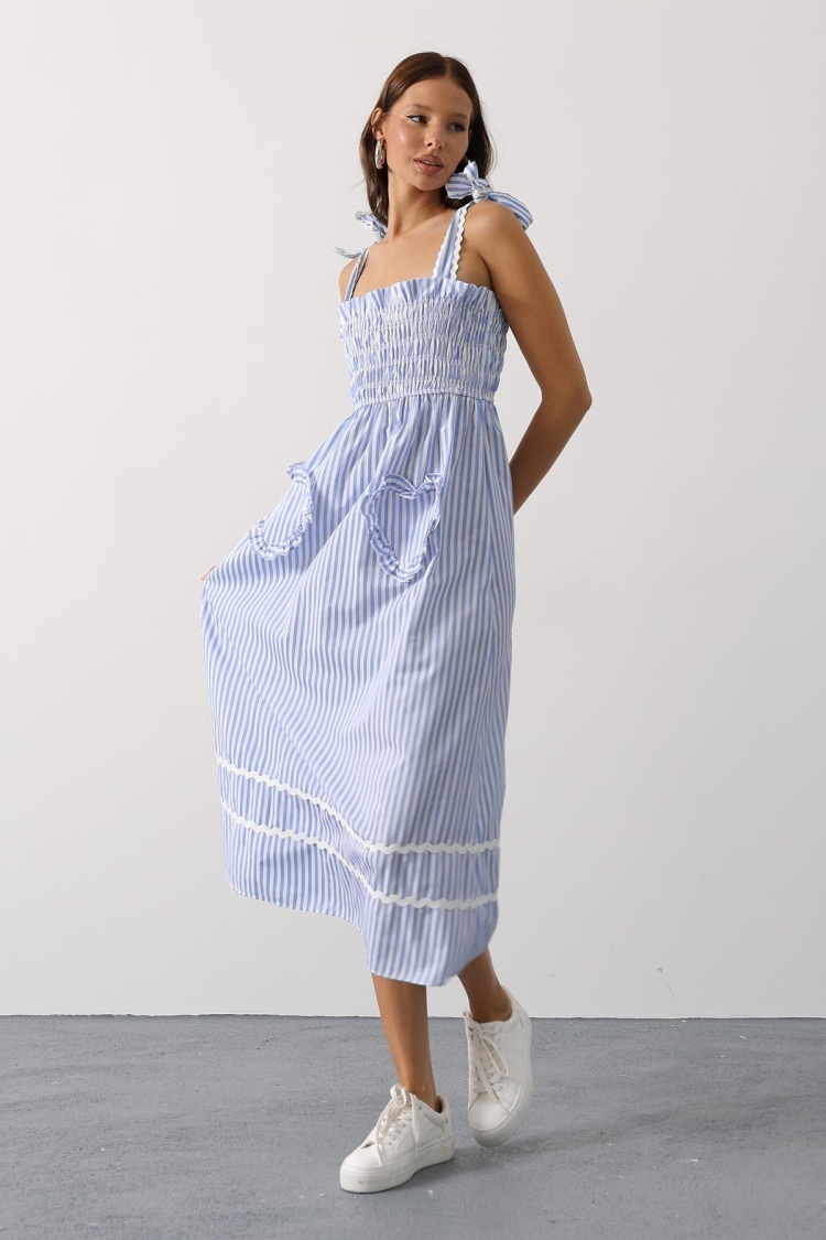 Casual Cute Preppy A-Line Dress - Brand: Reyon - Women & Kids, Baby Clothes Wholesale - TheBS Women