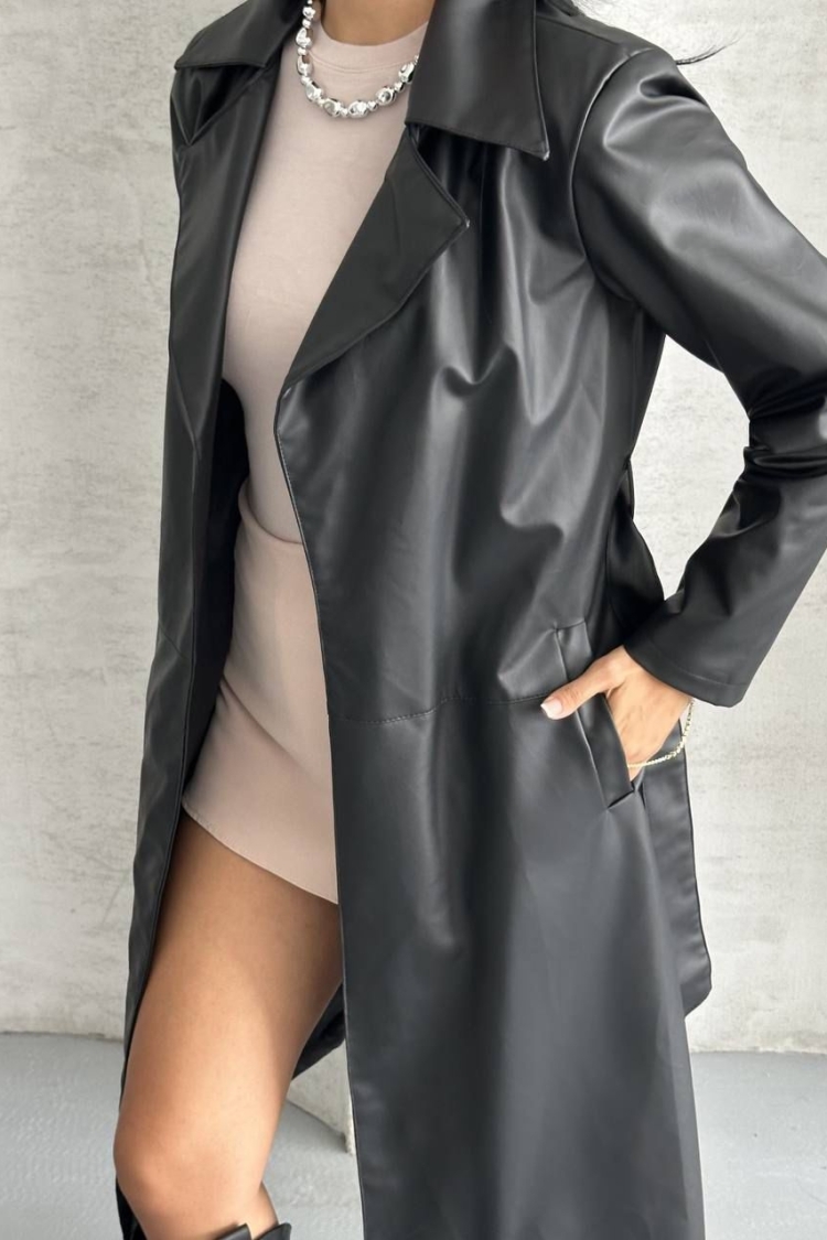Trenchcoat - Elegant Single-Breasted Notched Collar - Brand: My Jest Fashion - Women & Kids, Baby Clothes Wholesale - TheBS Women