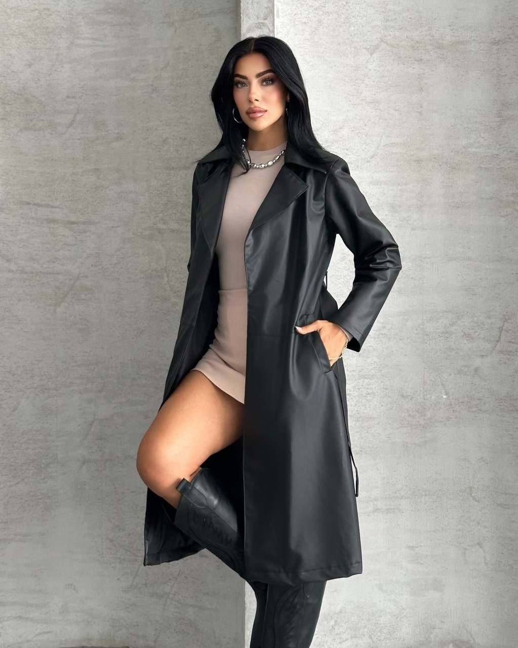 Trenchcoat - Elegant Single-Breasted Notched Collar - Brand: My Jest Fashion - Women & Kids, Baby Clothes Wholesale - TheBS Women