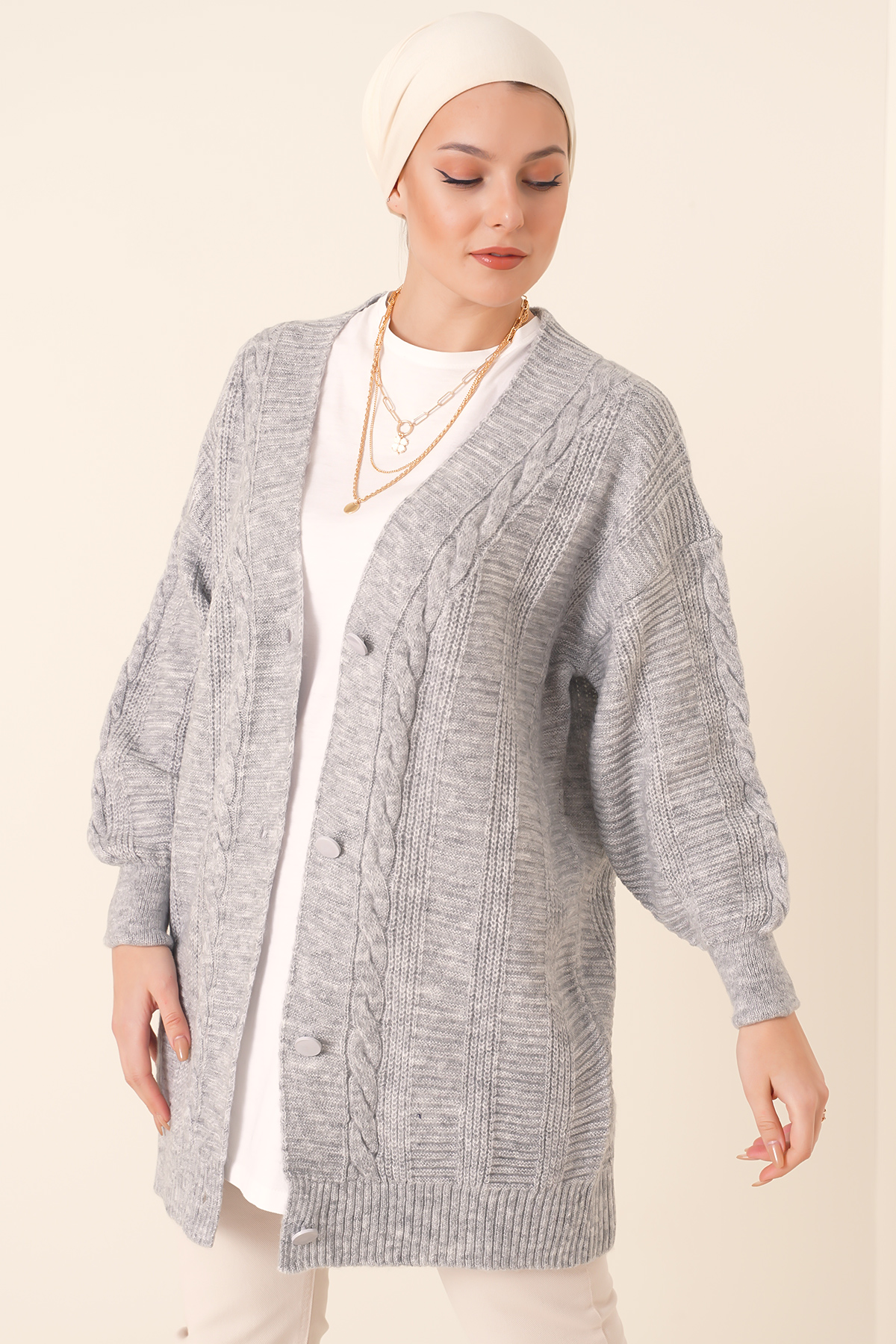Cardigan - Gray - Brand: Bigdart - Women & Kids, Baby Clothes Wholesale - TheBS Women