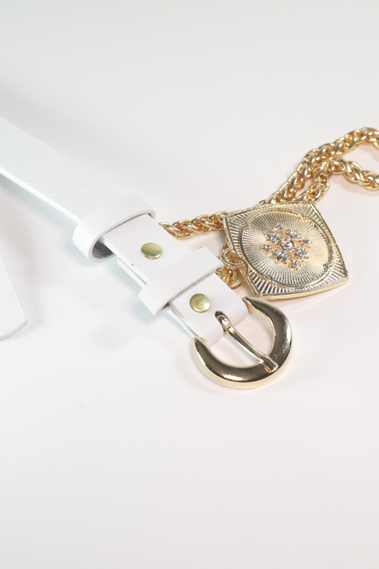 King Chain Medallion Detailed Women's Belt - Brand: Fiori - Women & Kids, Baby Clothes Wholesale - TheBS Women