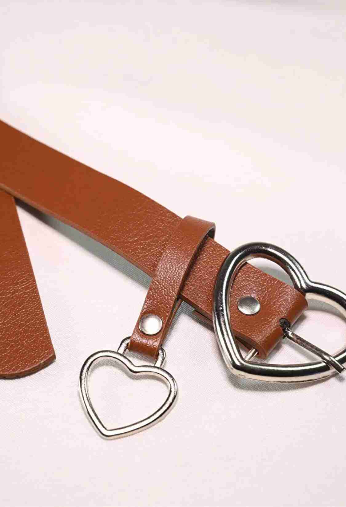 Basic Women's Belt With Heart Buckle - Brand: Fiori - Women & Kids, Baby Clothes Wholesale - TheBS Women