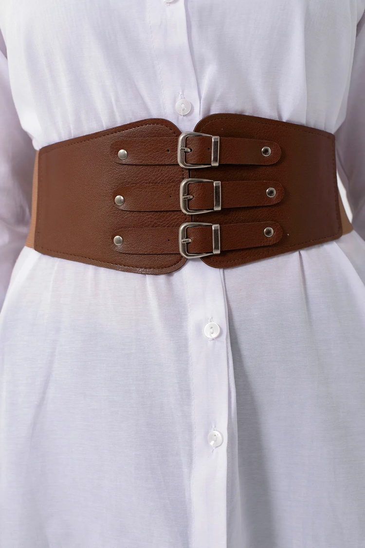Elastic Women's Belt With Three Buckles - Brand: Fiori - Women & Kids, Baby Clothes Wholesale - TheBS Women
