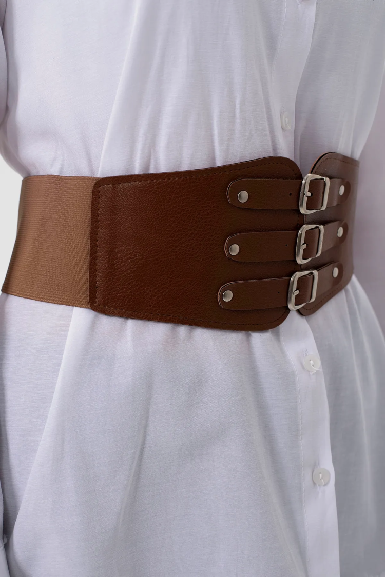 Elastic Women's Belt With Three Buckles - Brand: Fiori - Women & Kids, Baby Clothes Wholesale - TheBS Women