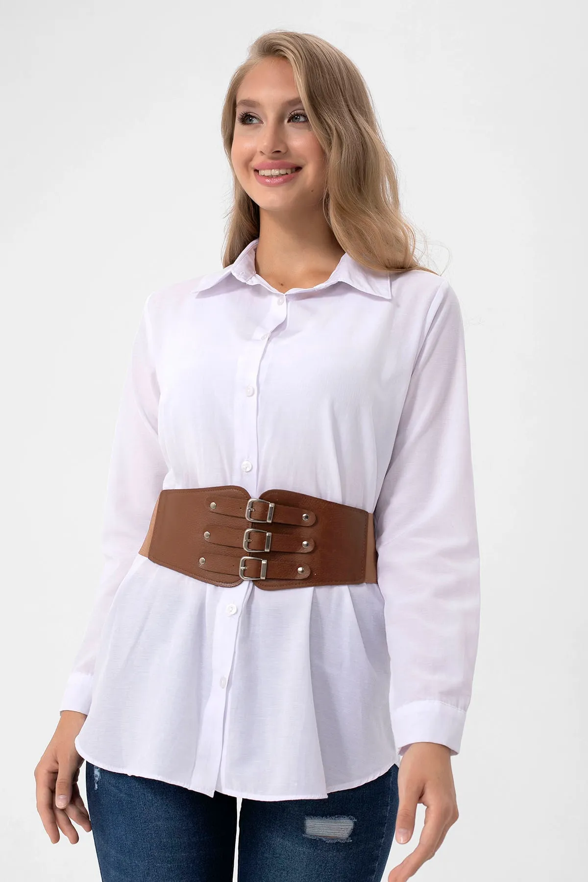 Elastic Women’s Belt With Three Buckles – Brand: Fiori – Women & Kids, Baby Clothes Wholesale – TheBS Women