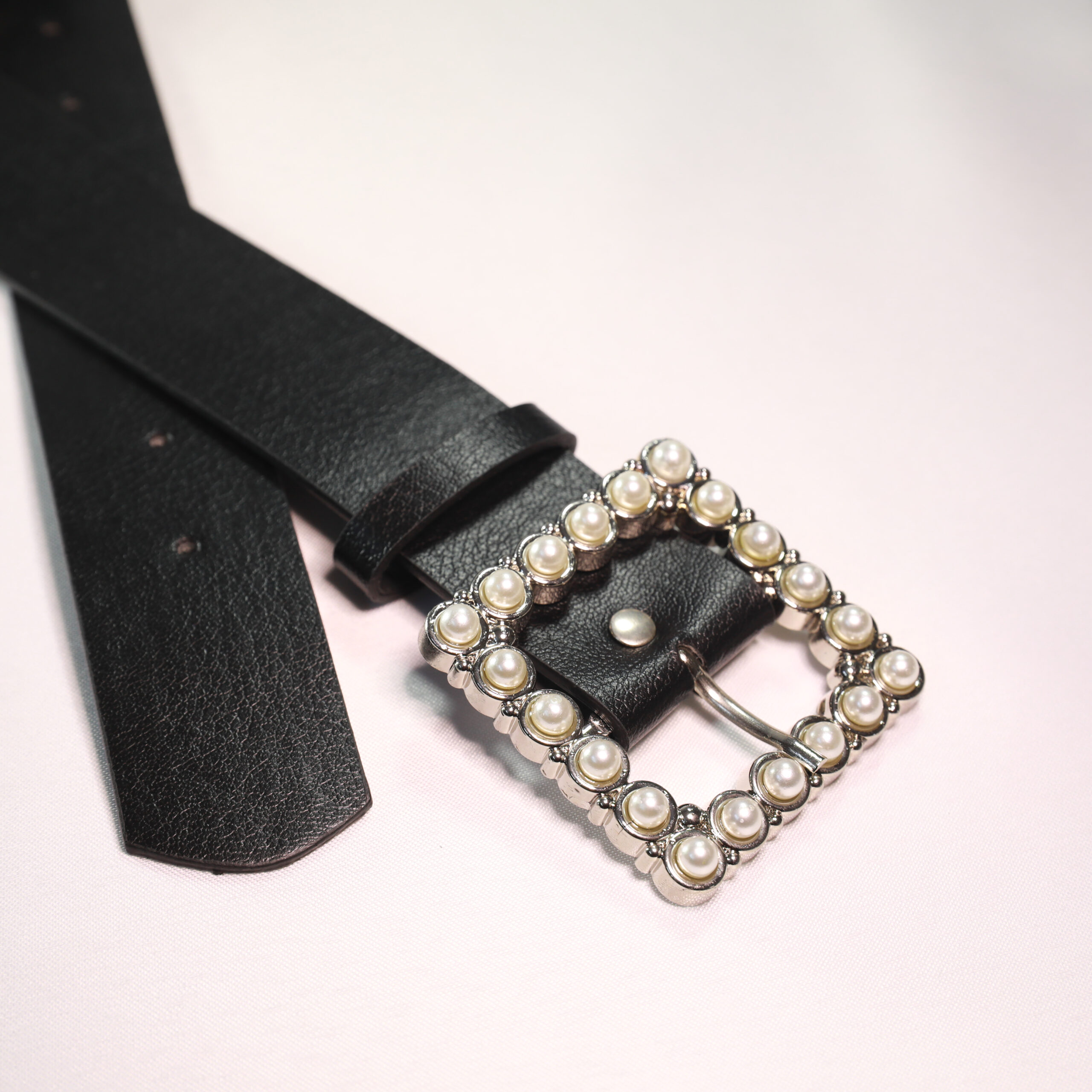 Square Women's Belt With Pearl Buckle - Brand: Fiori - Women & Kids, Baby Clothes Wholesale - TheBS Women