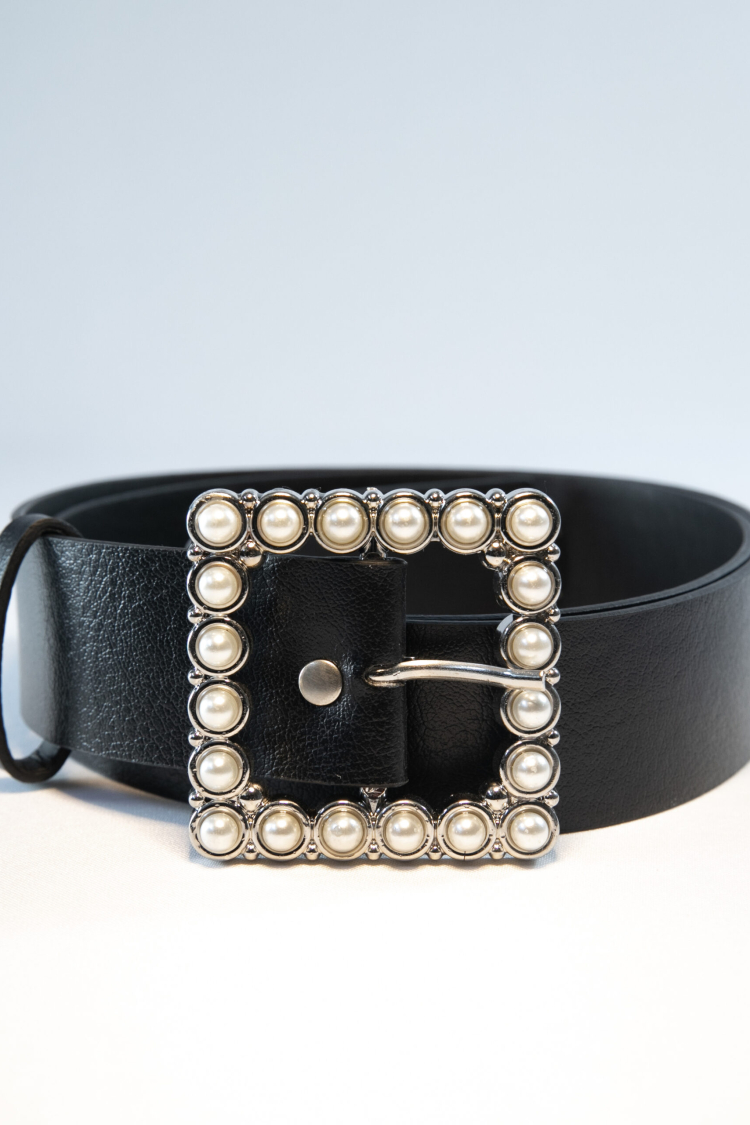 Square Women's Belt With Pearl Buckle - Brand: Fiori - Women & Kids, Baby Clothes Wholesale - TheBS Women