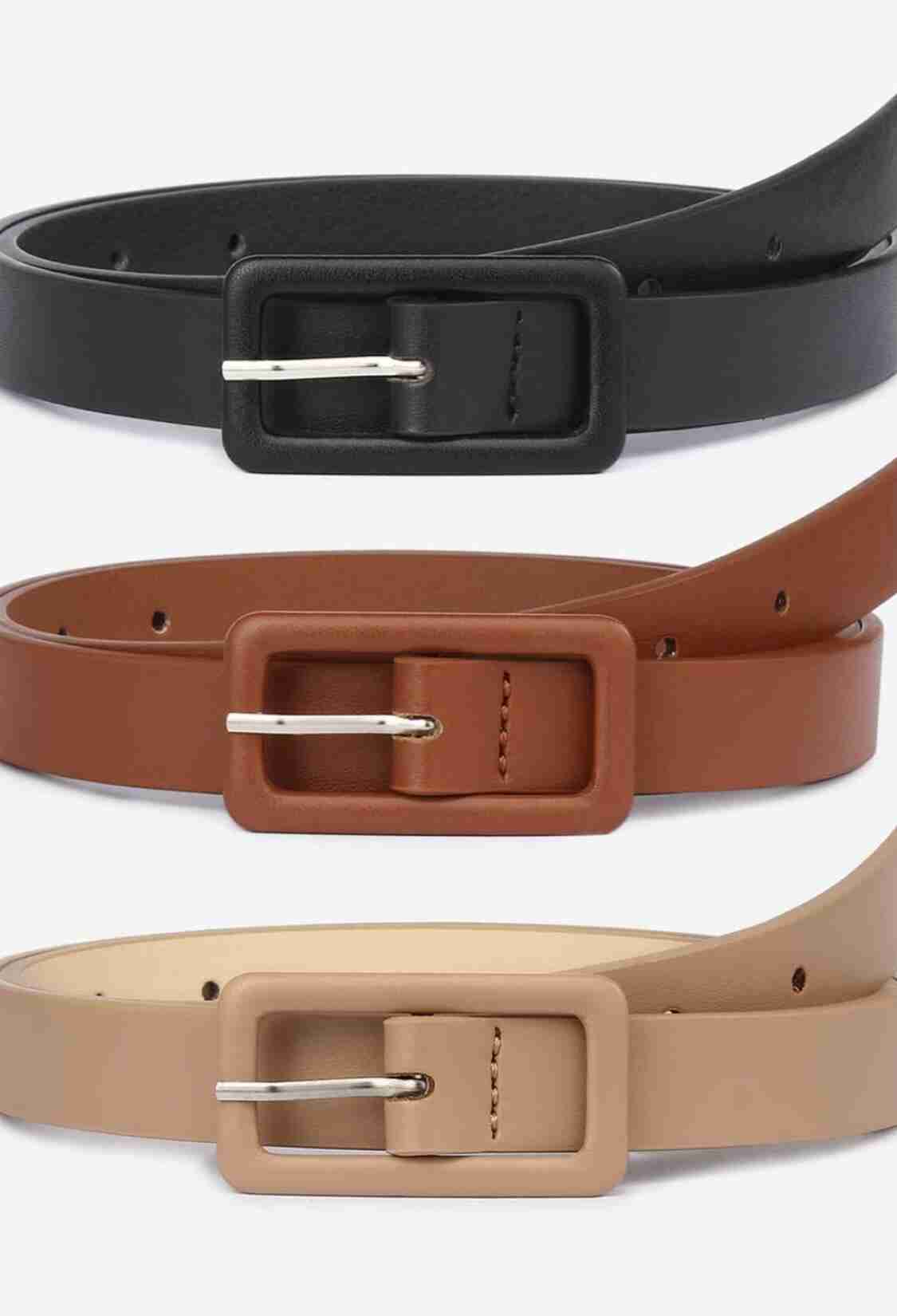 Rectangular Plated Buckle Women's Belt - Brand: Fiori - Women & Kids, Baby Clothes Wholesale - TheBS Women