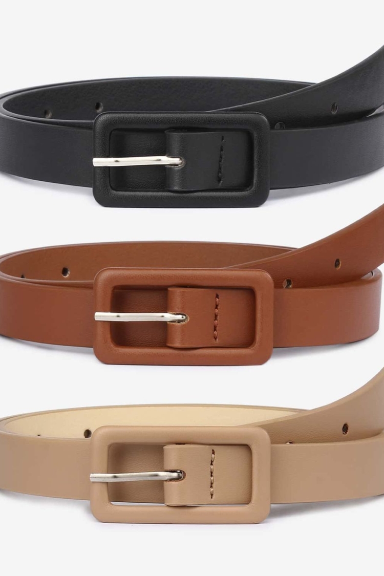 Rectangular Plated Buckle Women's Belt - Brand: Fiori - Women & Kids, Baby Clothes Wholesale - TheBS Women