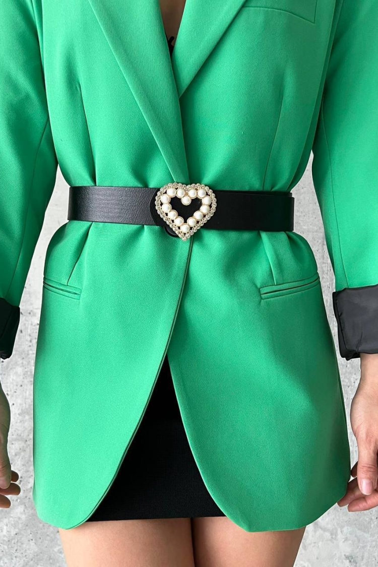 Women's Belt With Pearl Heart Buckle - Brand: Fiori - Women & Kids, Baby Clothes Wholesale - TheBS Women