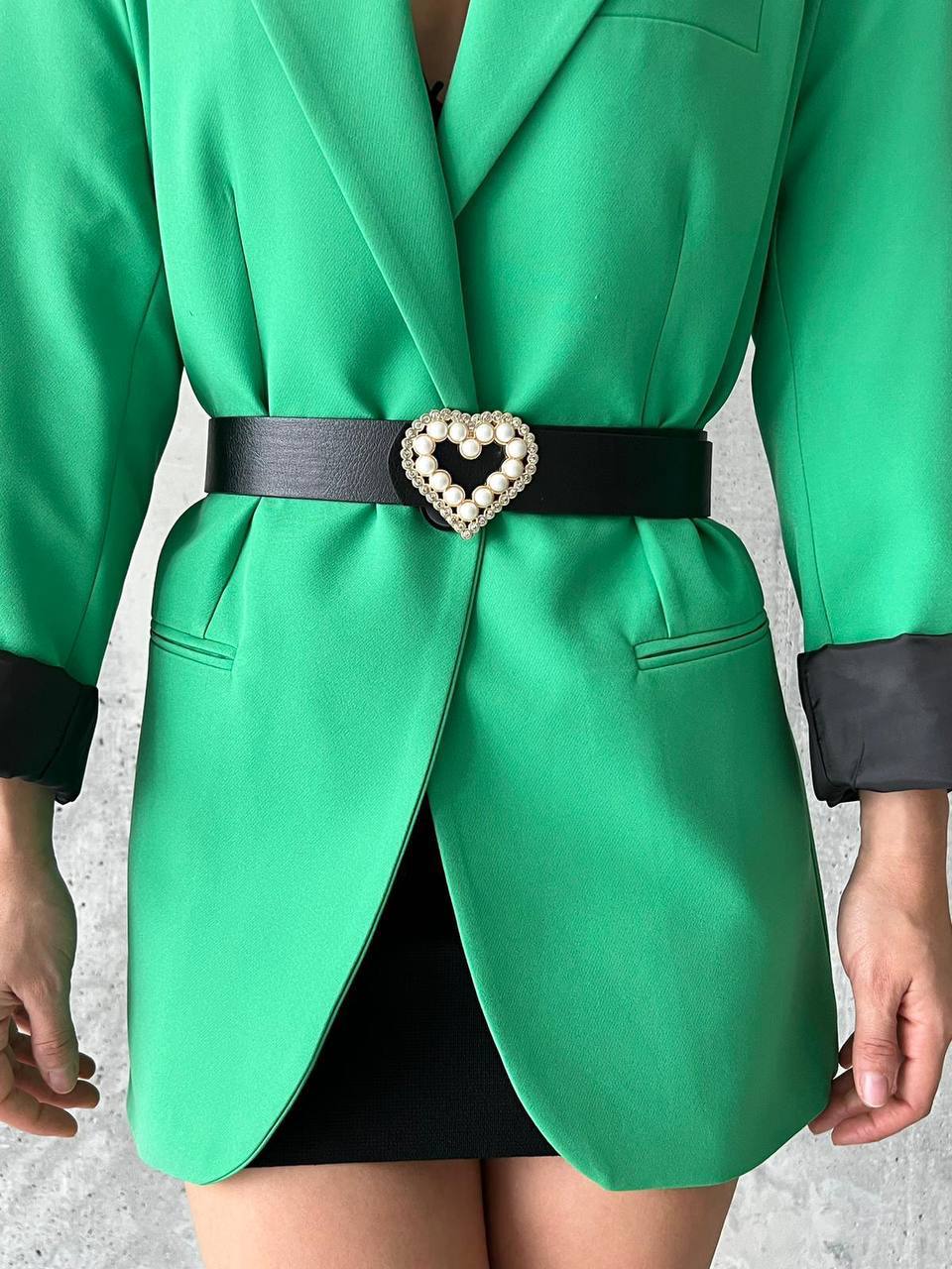 Women's Belt With Pearl Heart Buckle - Brand: Fiori - Women & Kids, Baby Clothes Wholesale - TheBS Women