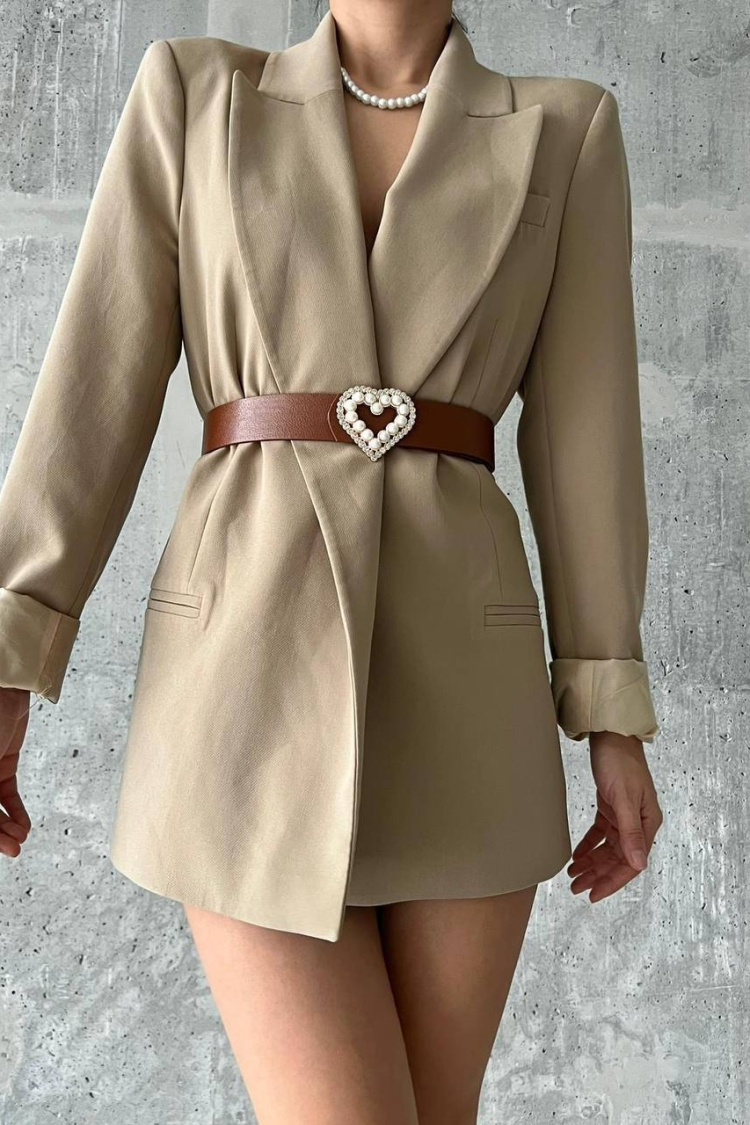 Women's Belt With Pearl Heart Buckle - Brand: Fiori - Women & Kids, Baby Clothes Wholesale - TheBS Women