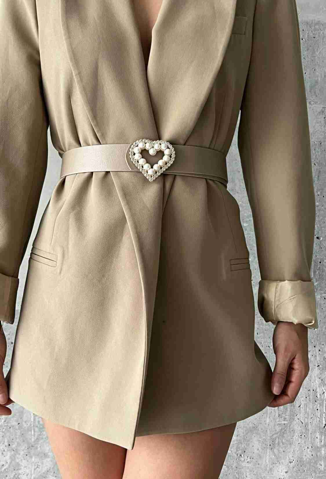 Women's Belt With Pearl Heart Buckle - Brand: Fiori - Women & Kids, Baby Clothes Wholesale - TheBS Women