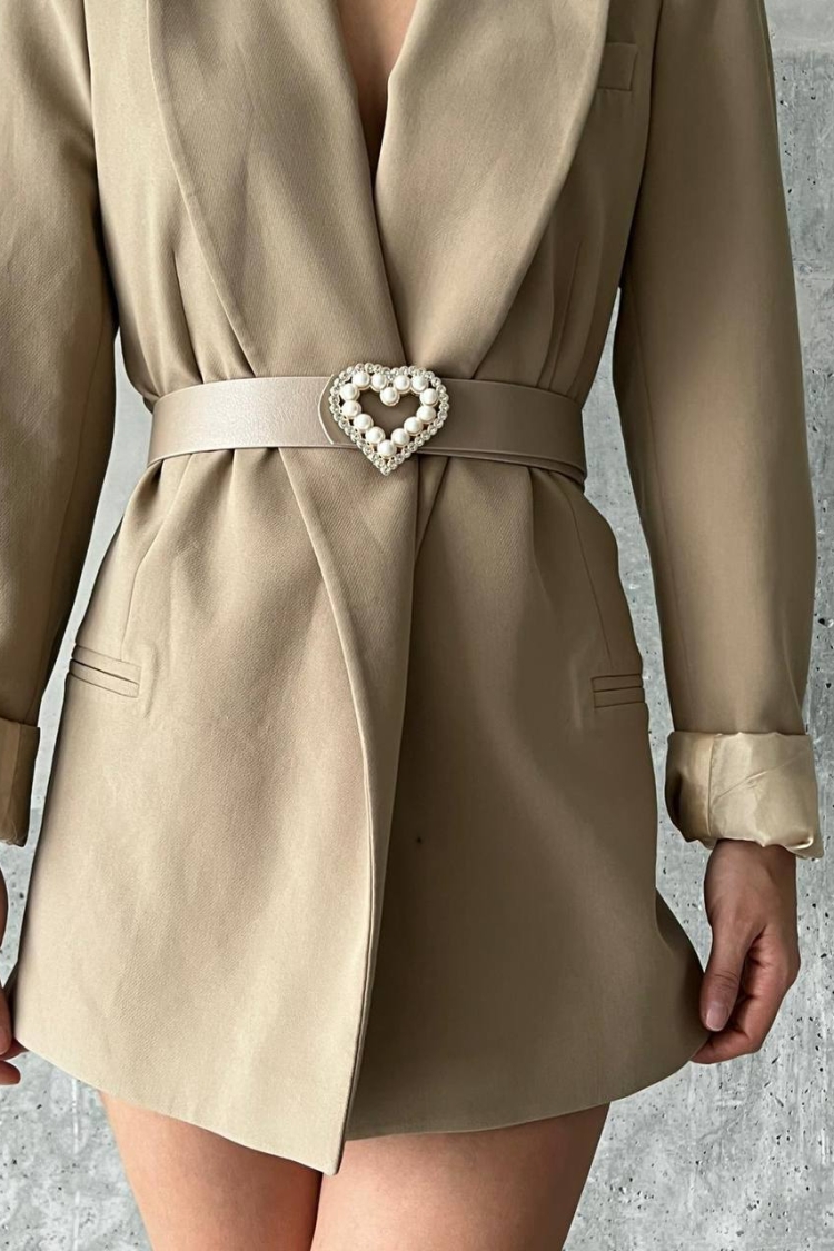 Women's Belt With Pearl Heart Buckle - Brand: Fiori - Women & Kids, Baby Clothes Wholesale - TheBS Women