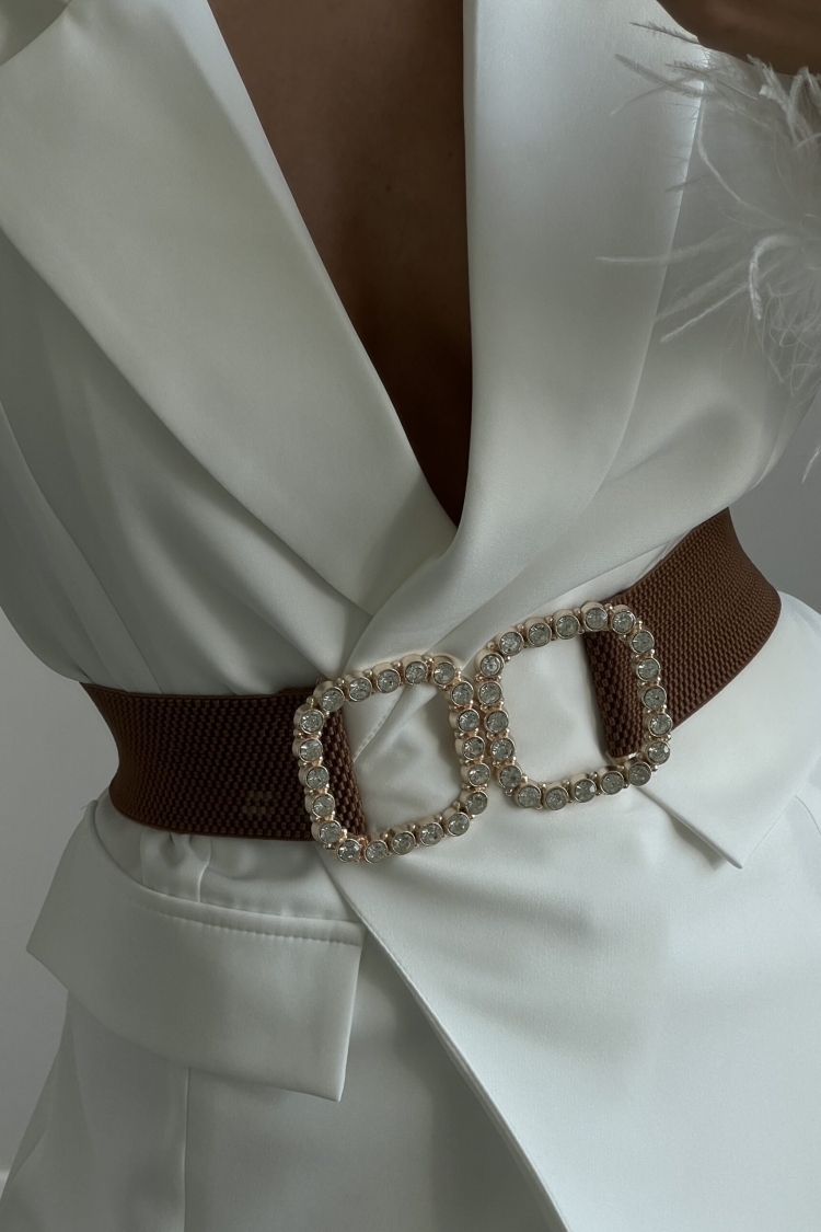 Women's Elastic Belt With Pearl Buckle - Brand: Fiori - Women & Kids, Baby Clothes Wholesale - TheBS Women