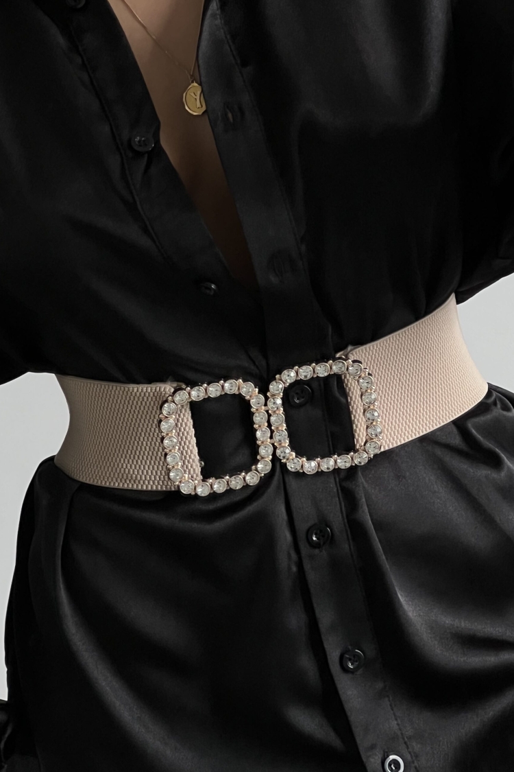 Women's Elastic Belt With Pearl Buckle - Brand: Fiori - Women & Kids, Baby Clothes Wholesale - TheBS Women