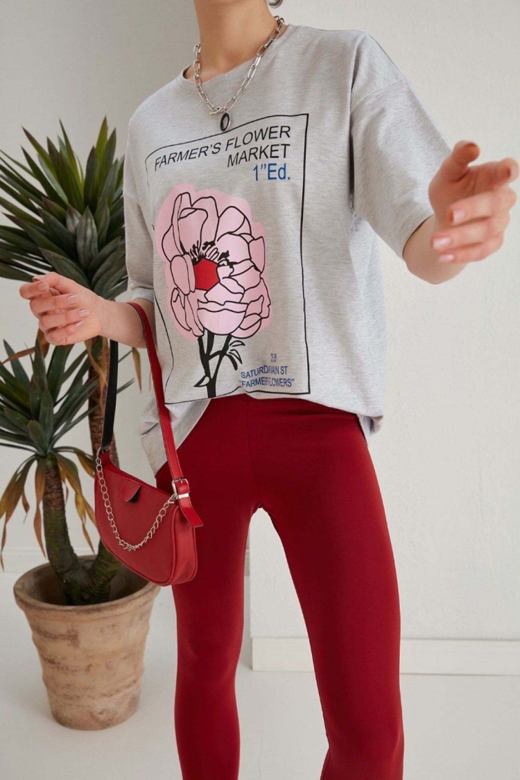 Farmers Print T-shirt - Gray - Brand: My Fashion - Women & Kids, Baby Clothes Wholesale - TheBS Women