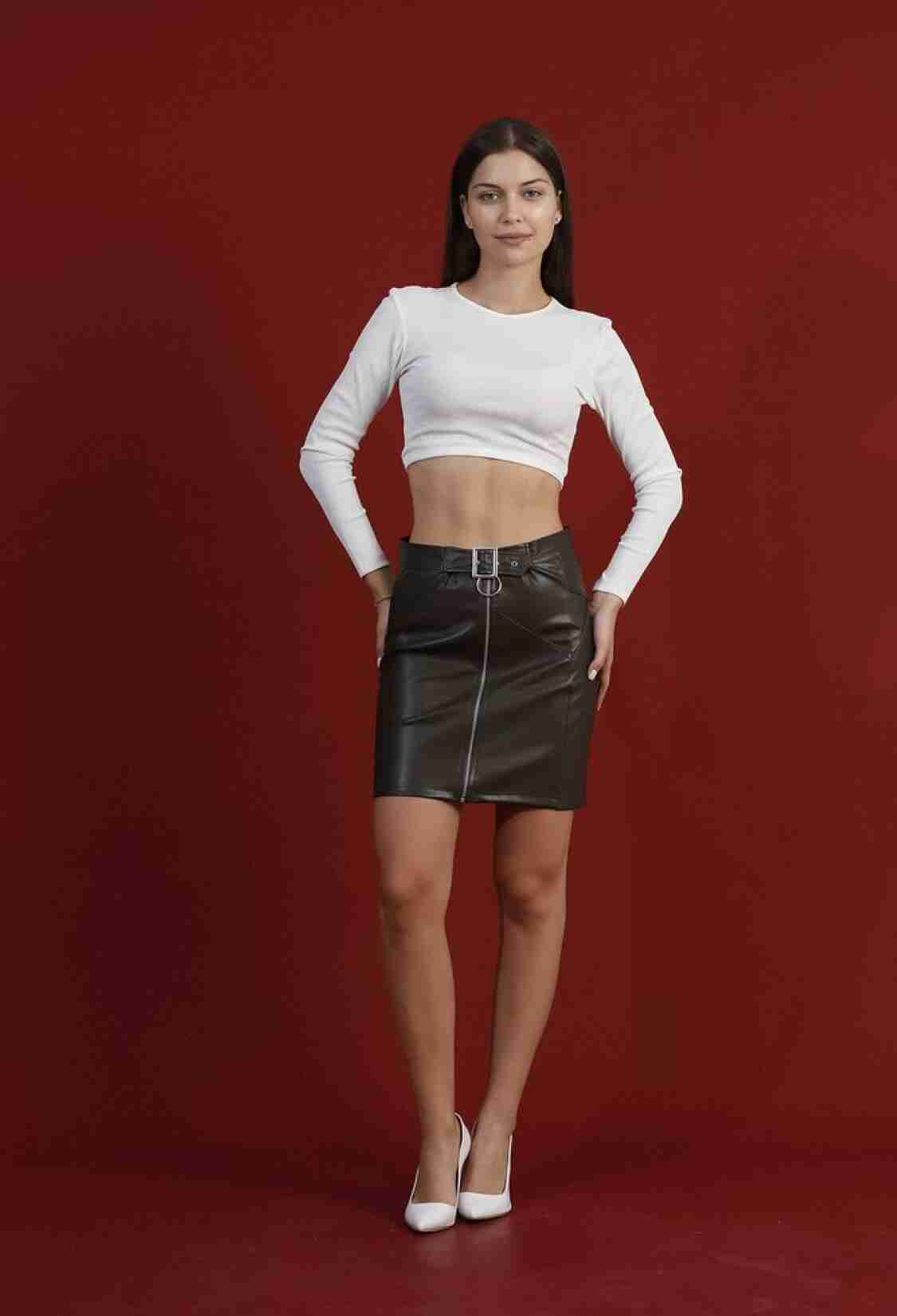 Zipper Leather Skirt - Brand: Topshow - Women & Kids, Baby Clothes Wholesale - TheBS Women