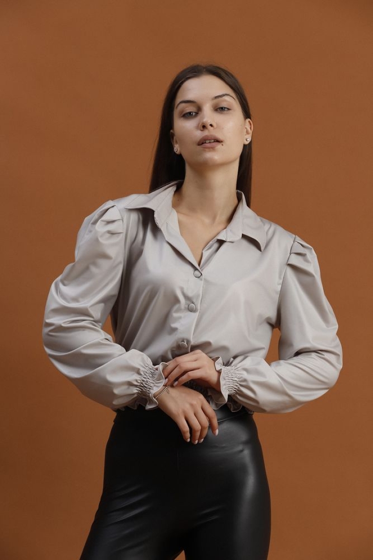 Faux Leather Evening Dress Blouse - Brand: Topshow - Women & Kids, Baby Clothes Wholesale - TheBS Women