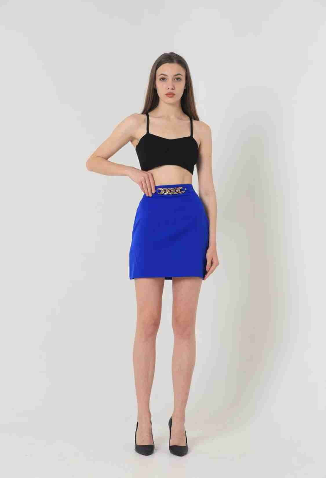 Above Knee Skirt With Waist Chain - Saks - Brand: Topshow - Women & Kids, Baby Clothes Wholesale - TheBS Women