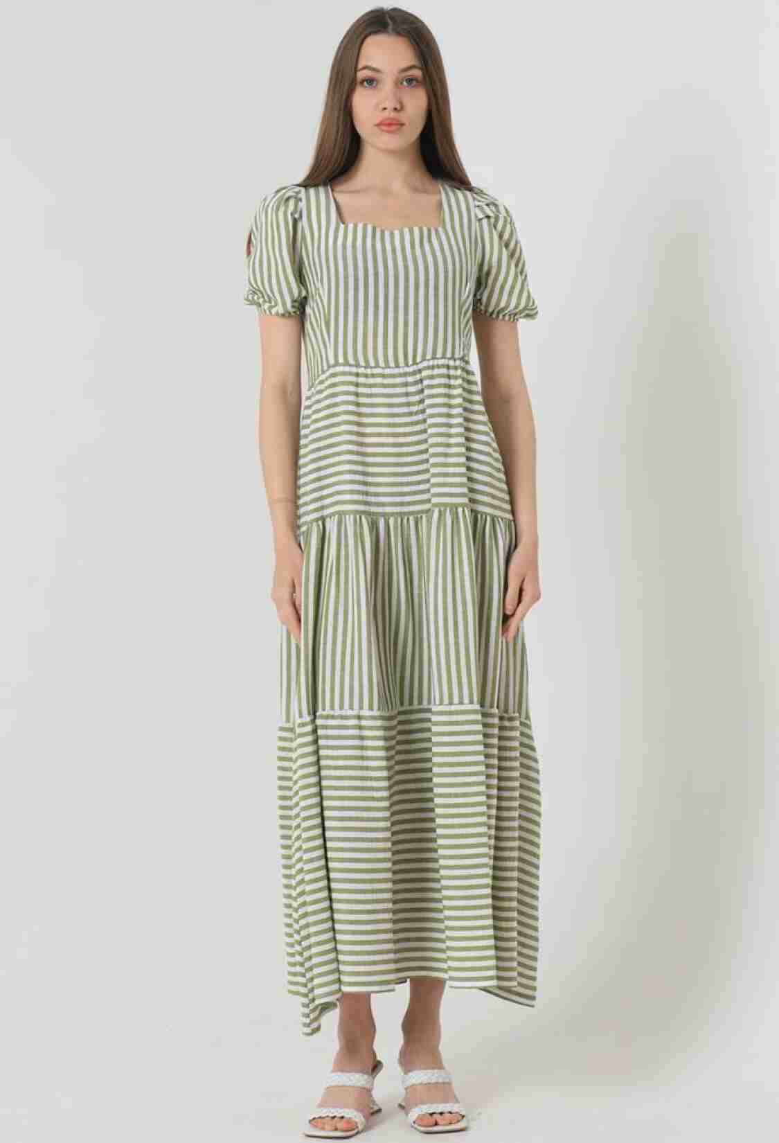 Striped Long Dress - Brand: Topshow - Women & Kids, Baby Clothes Wholesale - TheBS Women