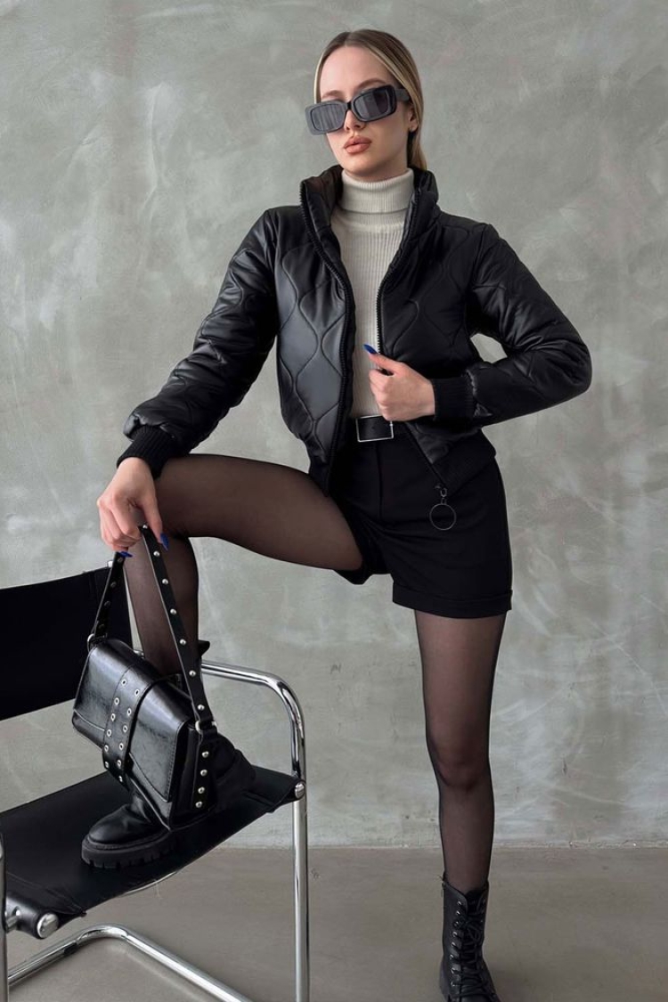 F1192 Zippered Leather Coat - Brand: Topshow - Women & Kids, Baby Clothes Wholesale - TheBS Women
