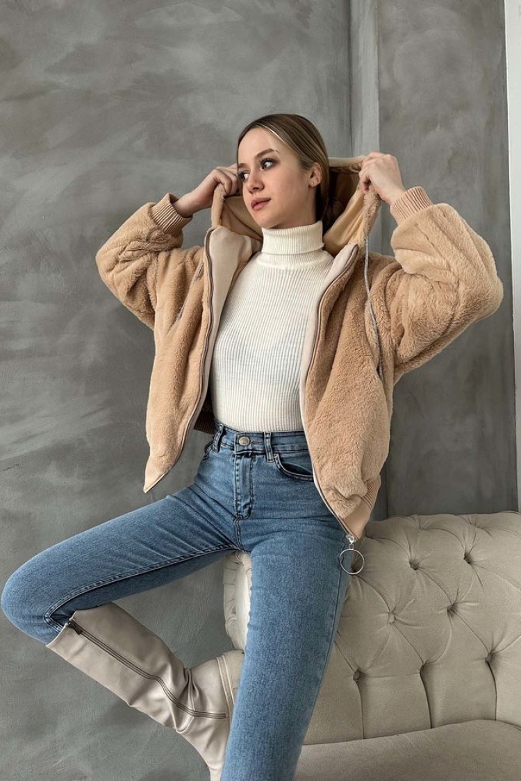 Taş F 1575 Peruş Coat - Brand: Topshow - Women & Kids, Baby Clothes Wholesale - TheBS Women