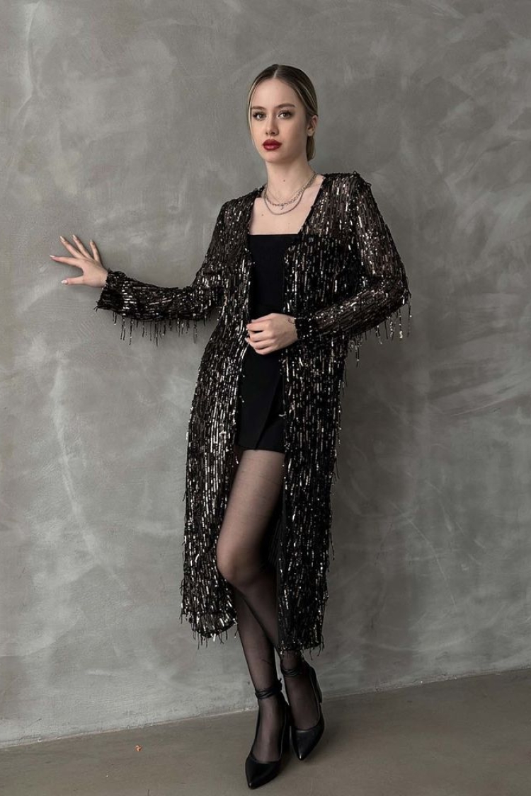 BlackF 1618 Long Cardigan - Brand: Topshow - Women & Kids, Baby Clothes Wholesale - TheBS Women