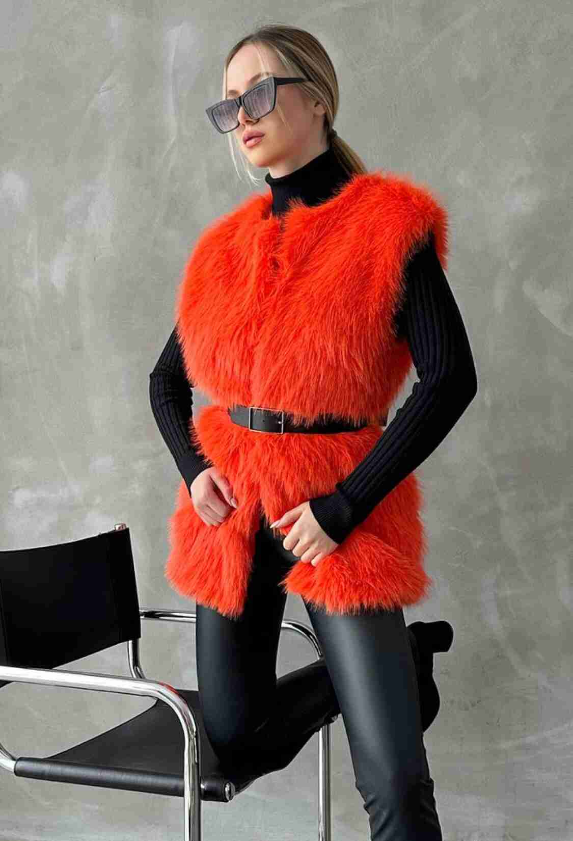 Oranj F 1567 Feather Vest - Brand: Topshow - Women & Kids, Baby Clothes Wholesale - TheBS Women