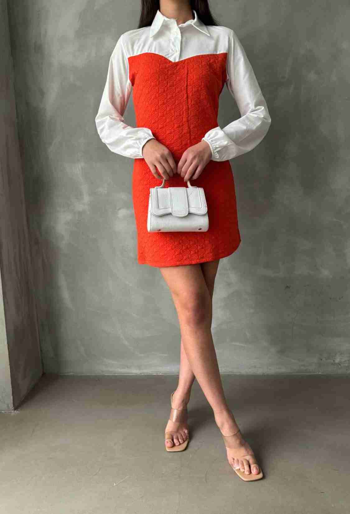 Sleeve And Bust Poplin Above Knee Dress - Brand: Topshow - Women & Kids, Baby Clothes Wholesale - TheBS Women