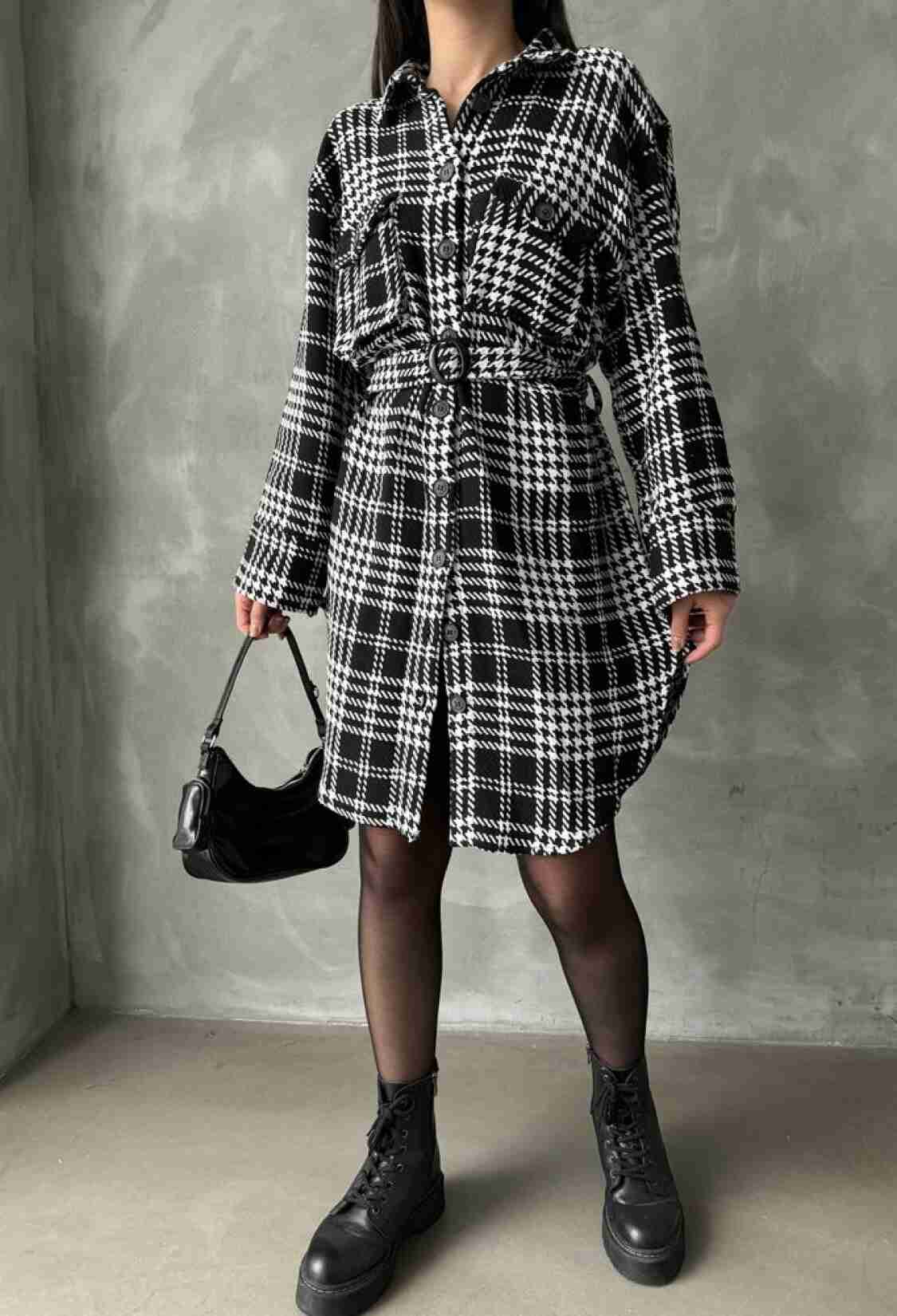 Plaid Houndstooth Plaid Dress - Brand: Topshow - Women & Kids, Baby Clothes Wholesale - TheBS Women