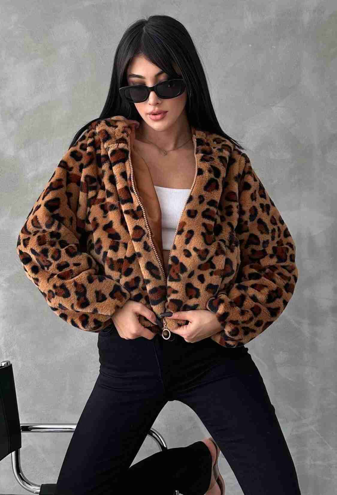 Leopard Patterned Coat - Brand: Topshow - Women & Kids, Baby Clothes Wholesale - TheBS Women
