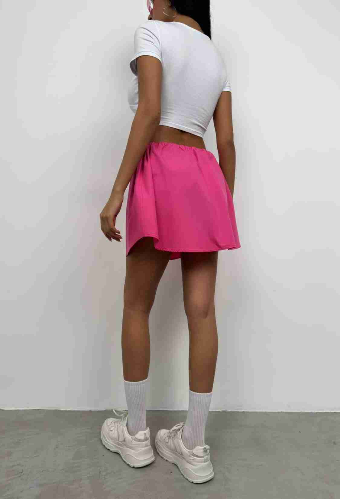 Buttoned Mini Skirt With Elastic Waist - Brand: Black Fashion - Women & Kids, Baby Clothes Wholesale - TheBS Women