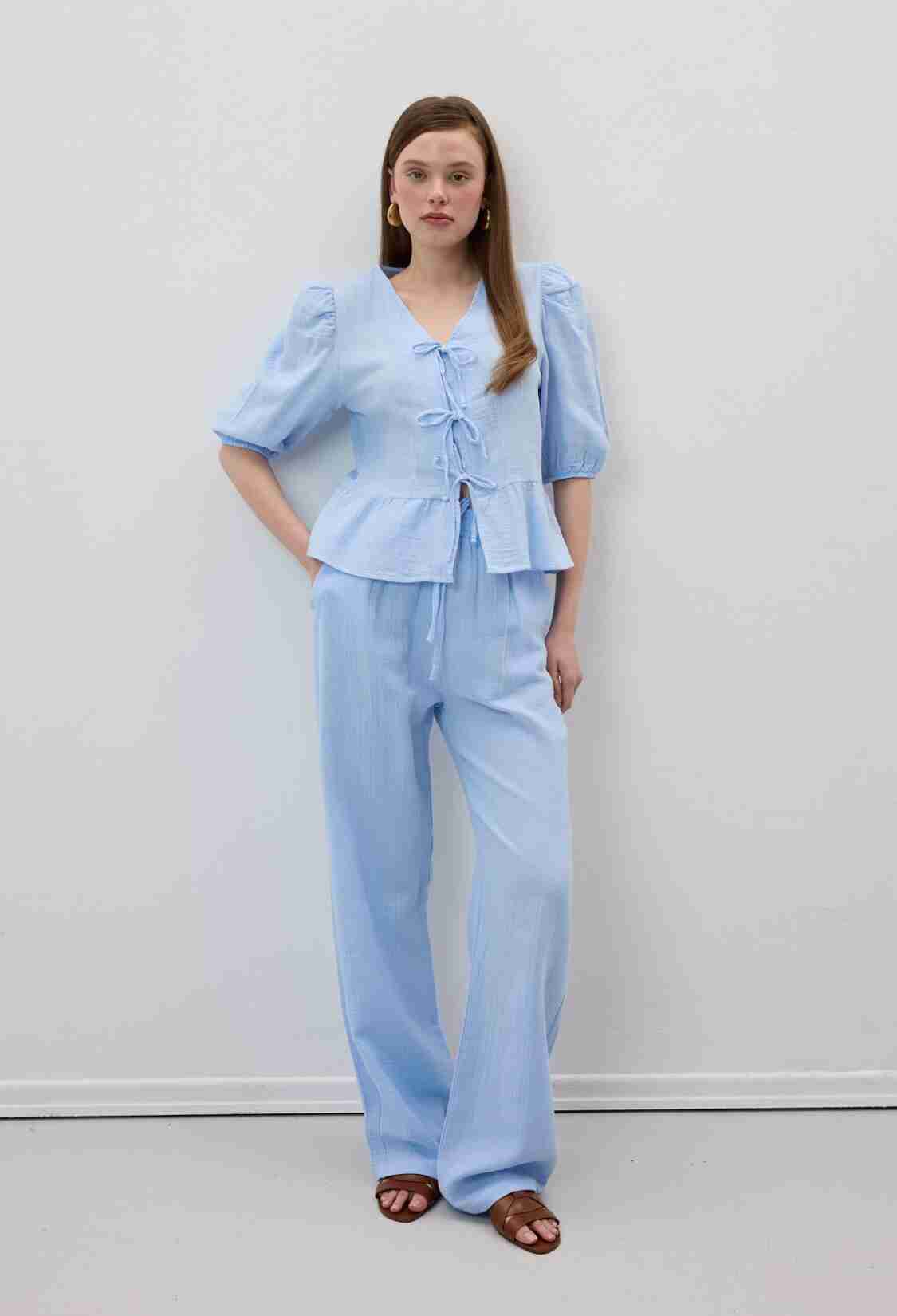 Elastic Waist Mueslin Pants - Brand: Levure - Women & Kids, Baby Clothes Wholesale - TheBS Women