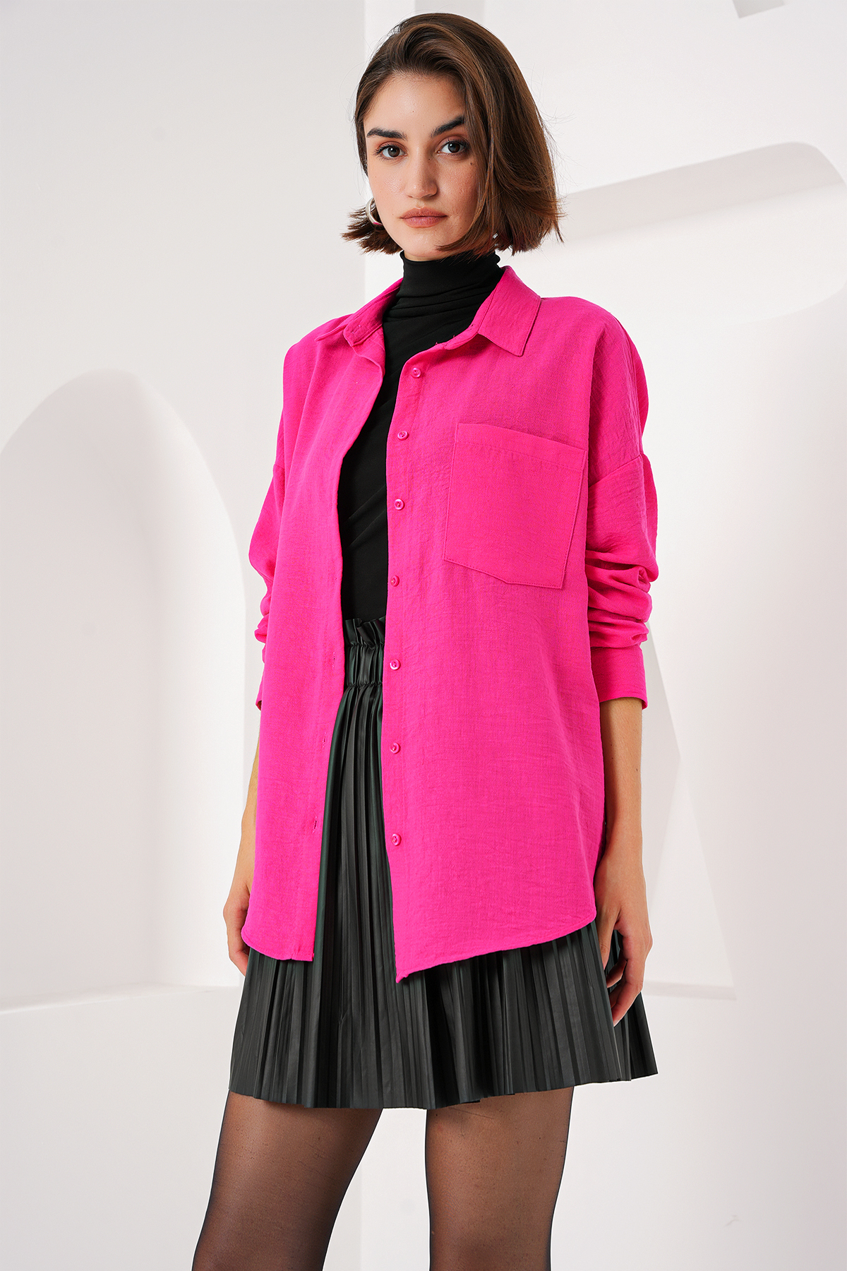 Single Pocket Oversize Shirt – Brand: Bigdart – Women & Kids, Baby Clothes Wholesale – TheBS Women