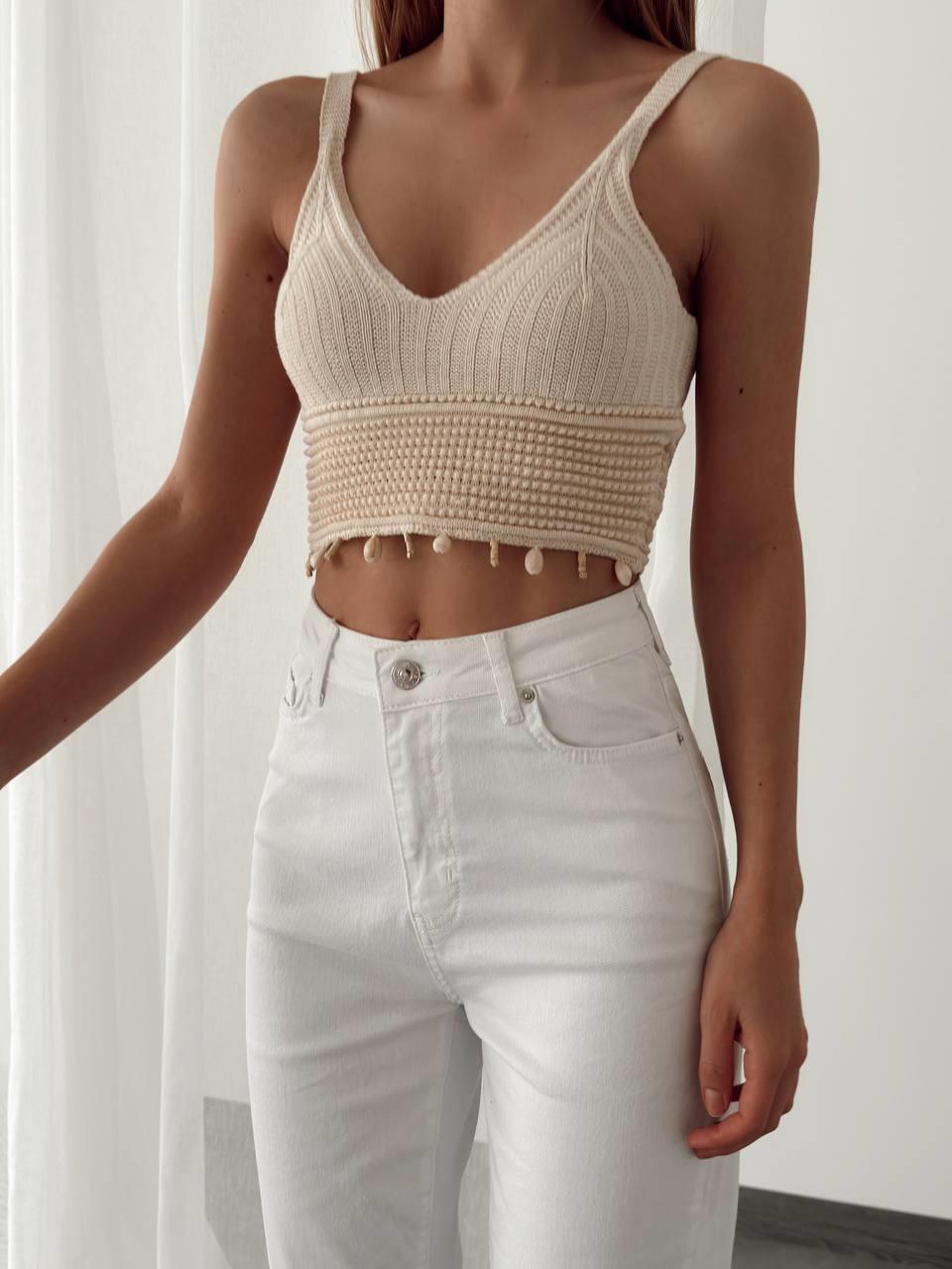 High Waist Regular Cut White Mom Jeans - Brand: LACARINO - Women & Kids, Baby Clothes Wholesale - TheBS Women
