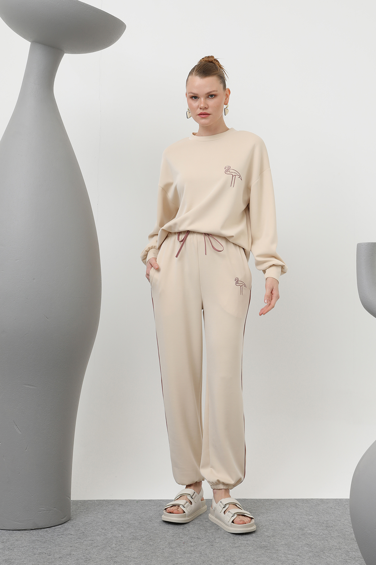 Swan Embroidered Tracksuit Set - Brand: SOUL - Women & Kids, Baby Clothes Wholesale - TheBS Women