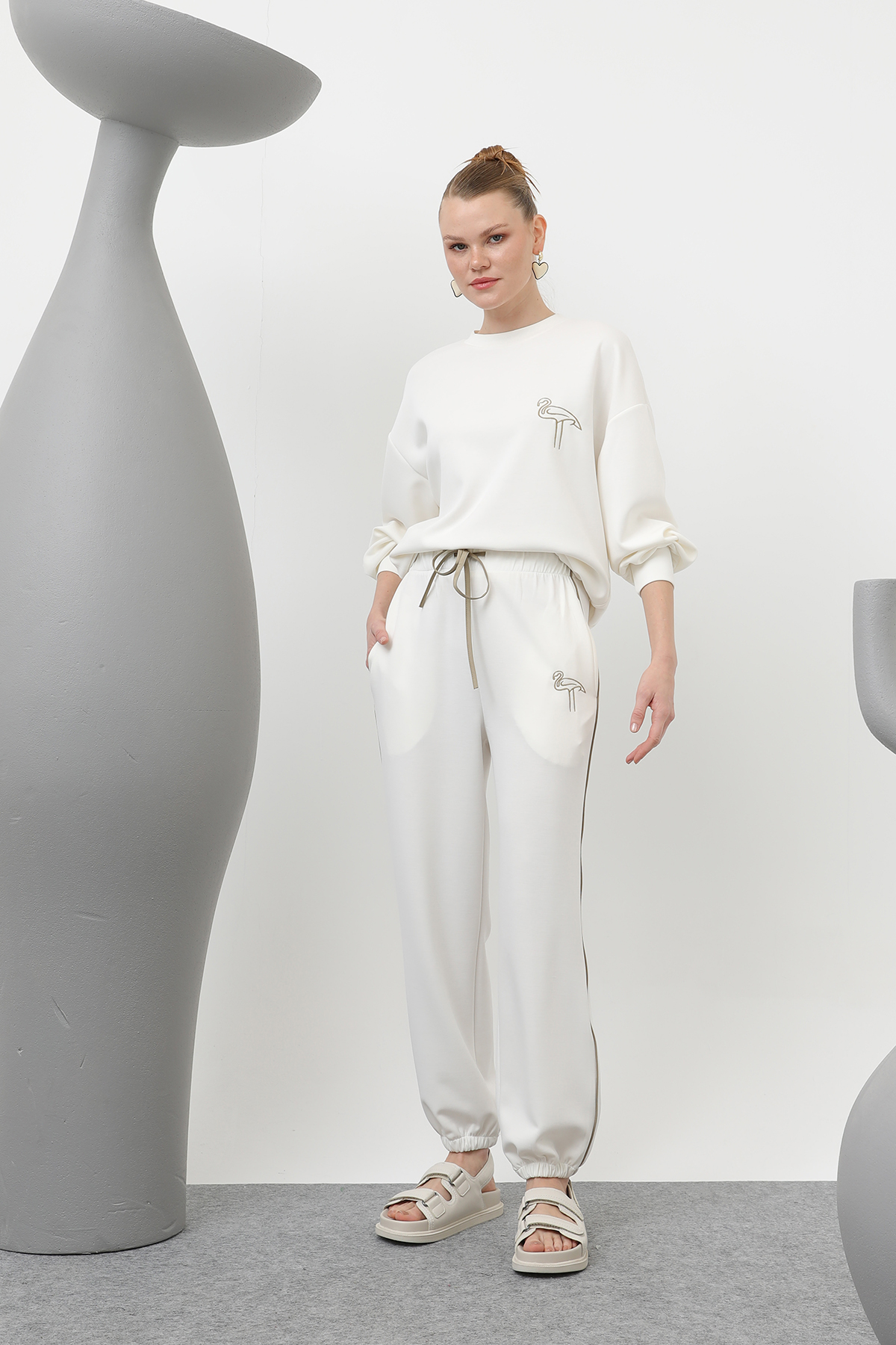 Swan Embroidered Tracksuit Set - Brand: SOUL - Women & Kids, Baby Clothes Wholesale - TheBS Women