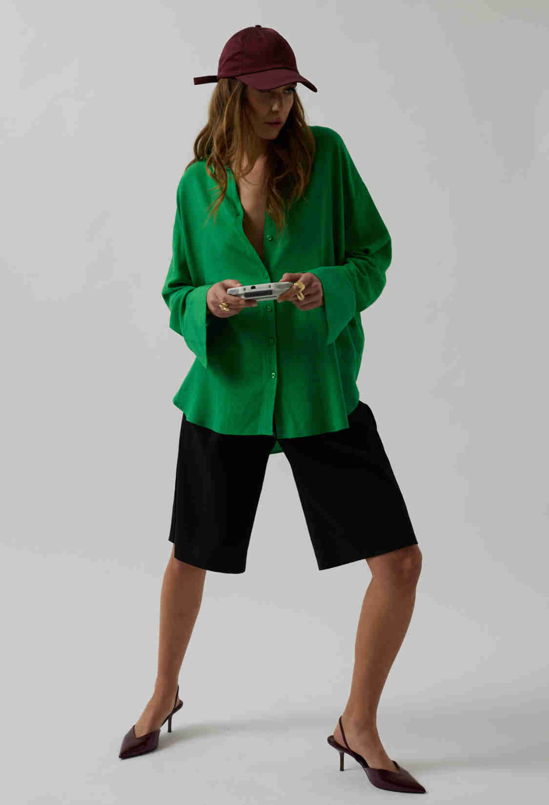 Oversize Linen Shirt - Brand: Black Fashion - Women & Kids, Baby Clothes Wholesale - TheBS Women