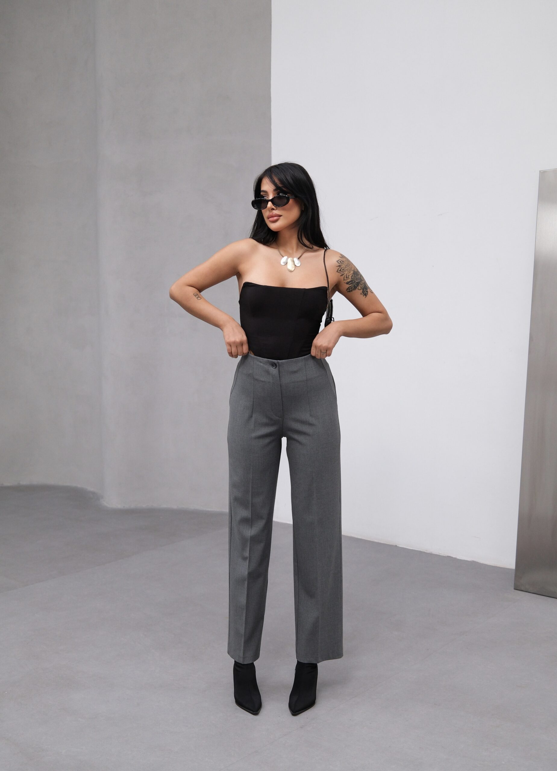 Poly Viscose High Waist Moulded Pants - Brand: Ouz Fashion - Women & Kids, Baby Clothes Wholesale - TheBS Women