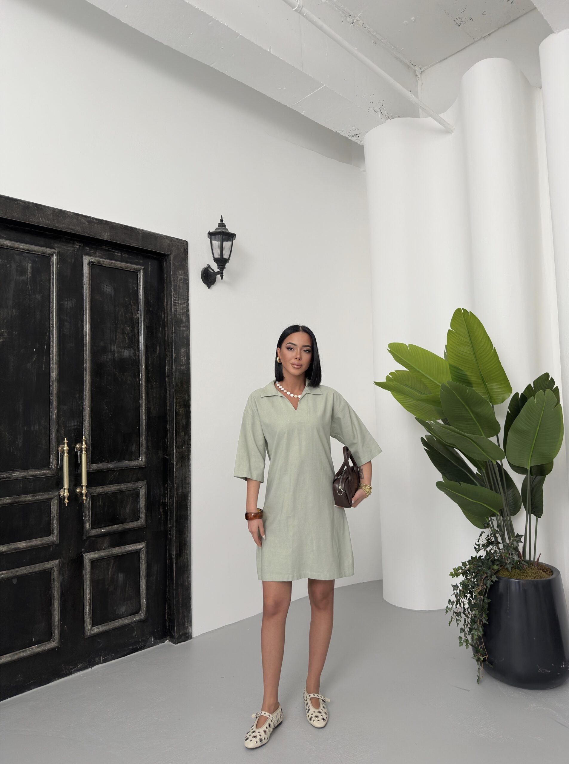 Polo Neck Plain Dress - Brand: My Fashion - Women & Kids, Baby Clothes Wholesale - TheBS Women