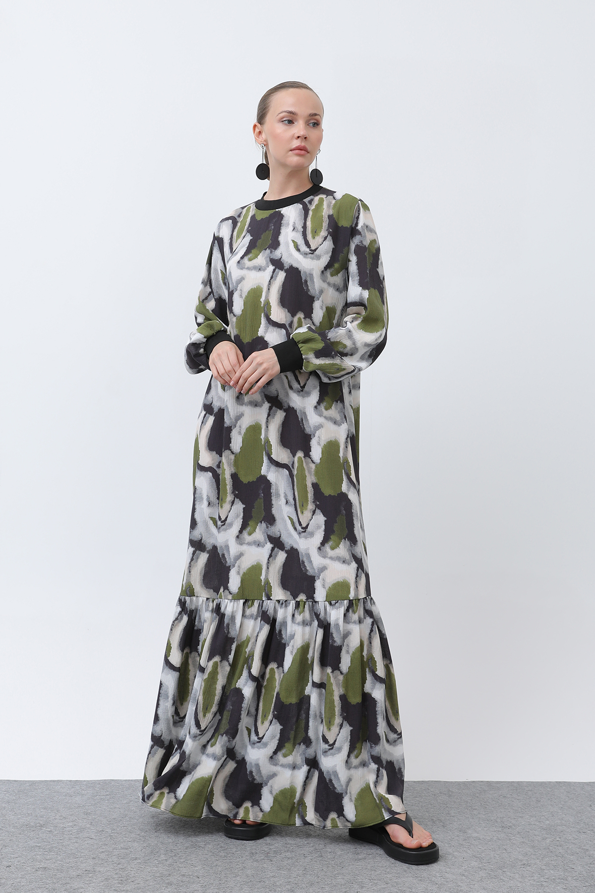 Women's Collar Ribbed Patterned Dress - Brand: Puane - Women & Kids, Baby Clothes Wholesale - TheBS Women