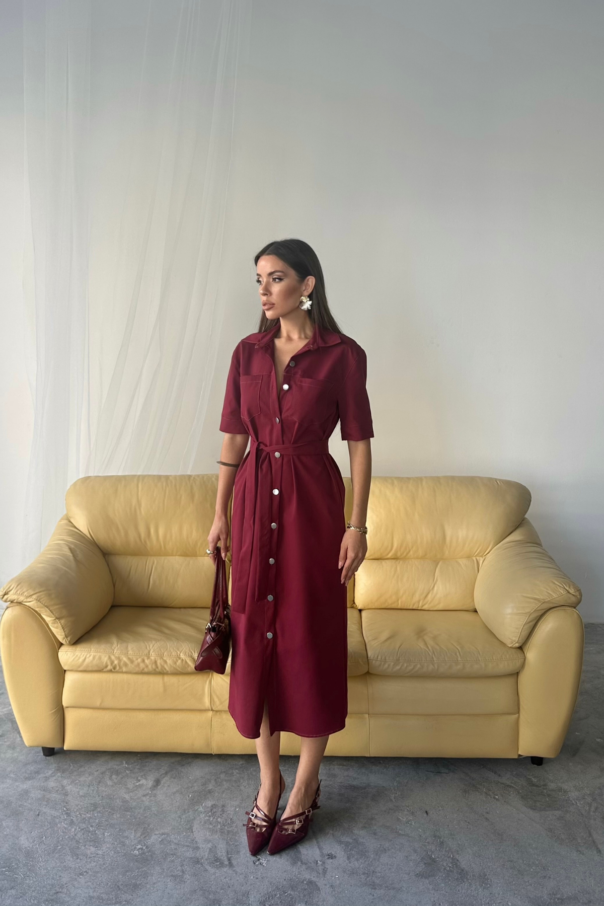 Tencel Front Buttoned Short Sleeve Dress – Brand: Ello – Women & Kids, Baby Clothes Wholesale – TheBS Women