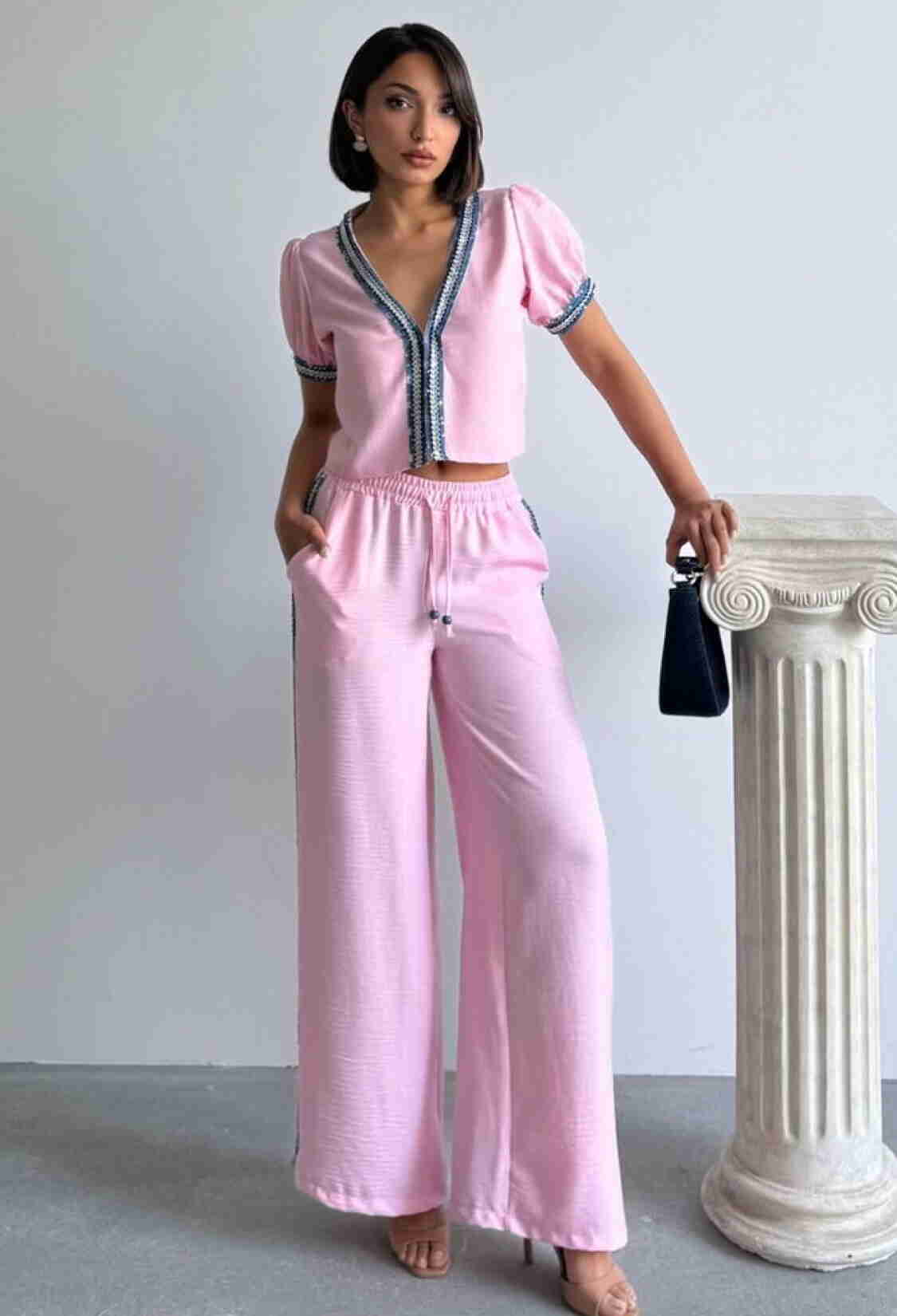 Denim Striped Pants - Brand: Topshow - Women & Kids, Baby Clothes Wholesale - TheBS Women